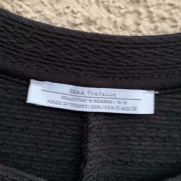 Zara Trafaluc USA Medium Scoop Neck Short Sleeve Black Midi Dress Made Turkey - Picture 3 of 11